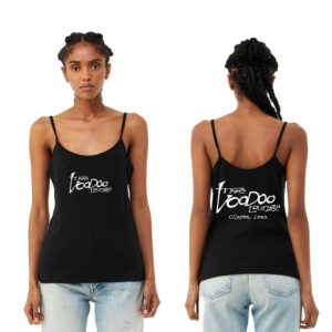 VooDoo Lounge Bella and Canvas Ladies’ Micro Rib Spaghetti Strap Tank-Black