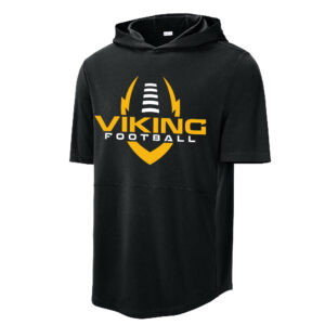 33. Vinton-Shellsburg Club Short Sleeve Hoodie – Black