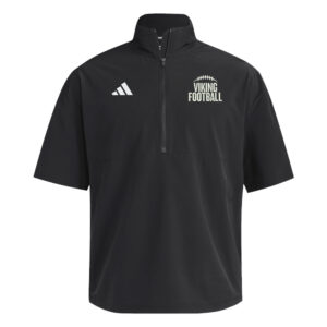Viking Football Adidas 1/4 Zip woven short sleeve Training Jacket – Black (M-3X) NEW LIMITED PRODUCT