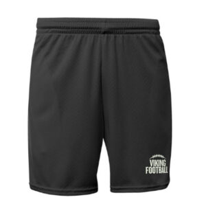 Viking Football A4 7″ Flatback Mesh shorts  with side pockets Men-Black