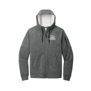 Viking Football Nike Therma-FIT Pocket Full-Zip Fleece Hoodie-Charcoal Heather