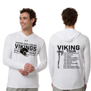 Viking Football Under Armour Mens Team Vanish Performance Hoodie-White