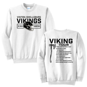 Viking Football Unisex Fleece Crewneck Sweatshirt-White