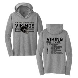 Viking Football District Made Mens Perfect Tri Long Sleeve Hoodie-Grey Frost