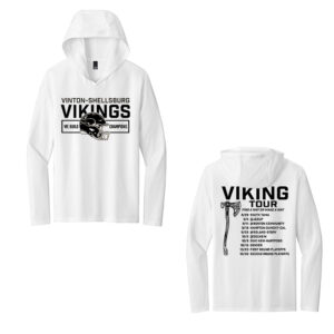 Viking Football District Made Mens Perfect Tri Long Sleeve Hoodie-White