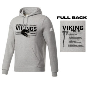 Viking Football Adidas Fleece Hooded Sweatshirt- MedGrey Heather