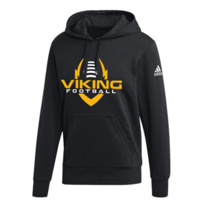Viking Football Adidas Fleece Hooded Sweatshirt- Black
