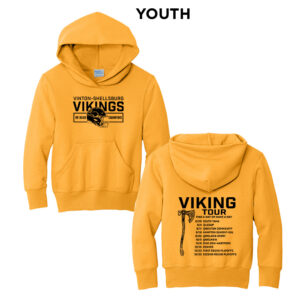 Viking Football Youth Fleece Hooded Sweatshirt-Gold