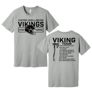 Viking Football Bella Canvas Short Sleeve combed and ring spun cotton T-Shirt-Silver