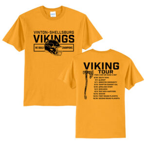 Viking Football Unisex Short Sleeve Tee-Gold