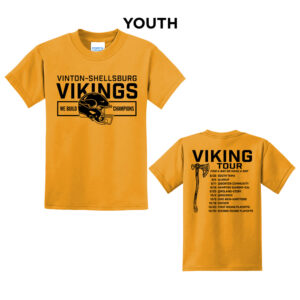 Viking Football Youth Short Sleeve Tee-Gold