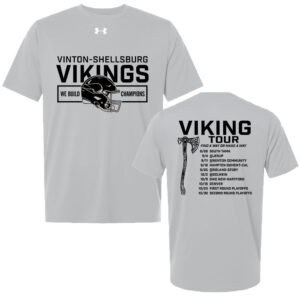 Viking Football Under Armour TEAM VANISH short sleeve soft touch  UA Tech Tee-Mod Grey