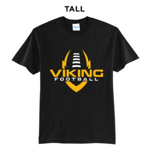 Viking Football Tall Short Sleeve Tee-Black