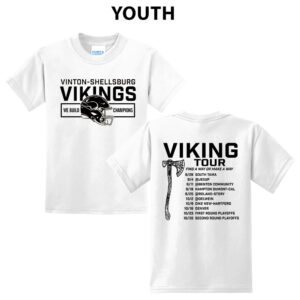 Viking Football Youth Short Sleeve Tee-White
