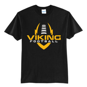 Viking Football Unisex Short Sleeve Tee-Black