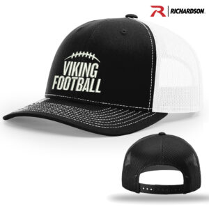 Viking Football Richardson Pro Mesh Adjustable Trucker Cap Split-Black/White