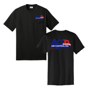 Air Control Unisex Core Blend POCKET Tee-Black
