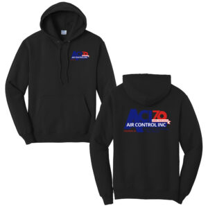 Air Control Unisex Fleece Hooded Sweatshirt-Black