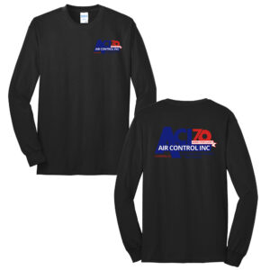 Air Control Unisex Cotton Long Sleeve Tee-Black