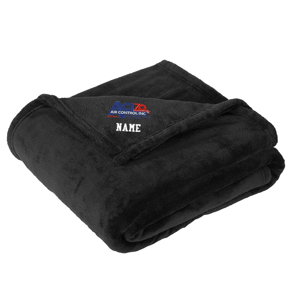 Air Control Port Authority Oversized Ultra Plush Blanket-Black