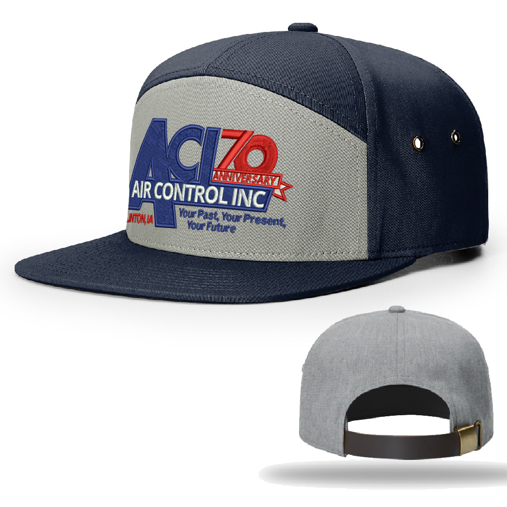 Air Control Richardson 7 Panel Twill Strapback Cap - Alternate Colorway-Pigeon Navy