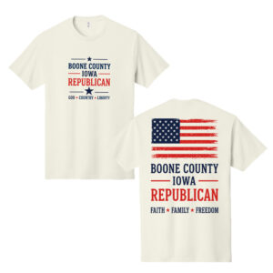 Boone County Iowa Republican Unisex Short Sleeve Tee-Sweet Cream Heather