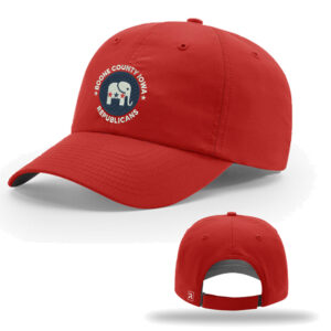 Boone County Iowa Republican Richardson Unstructured R-Active Lite Adjustable Cap-Red