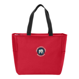 Boone County Iowa Republican Port Authority Essential Zip Tote-Chili Red