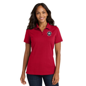 Boone County Iowa Republican Port Authority Ladies EZCotton polo shirt-Apple Red
