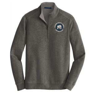 Boone County Iowa Republican Port Authority Interlock 1/4 Zip Men-Charcoal Heather/Medium Heather