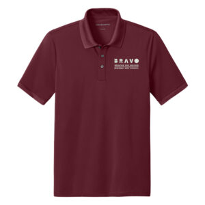 Bravo Greater Des Moines Mercer Mettle Men Everyday Performance Polo-Burgundy