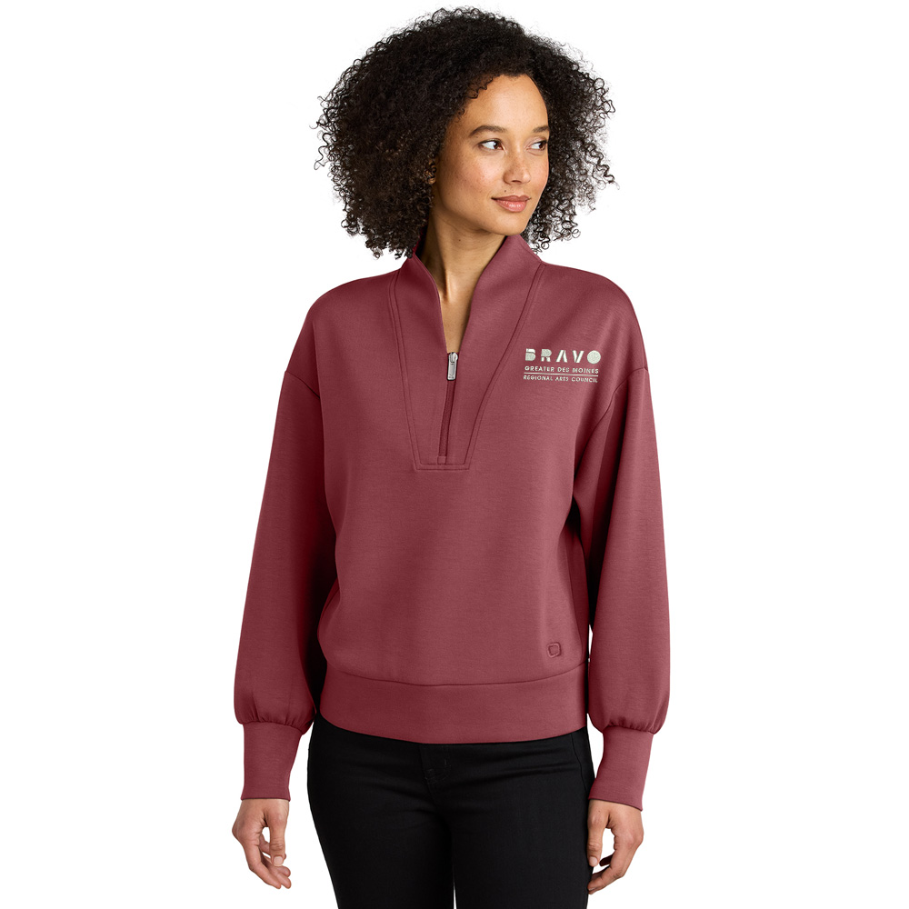 Bravo Greater Des Moines OGIO Women’s Transcend 1/4-Zip-Soft Ruby