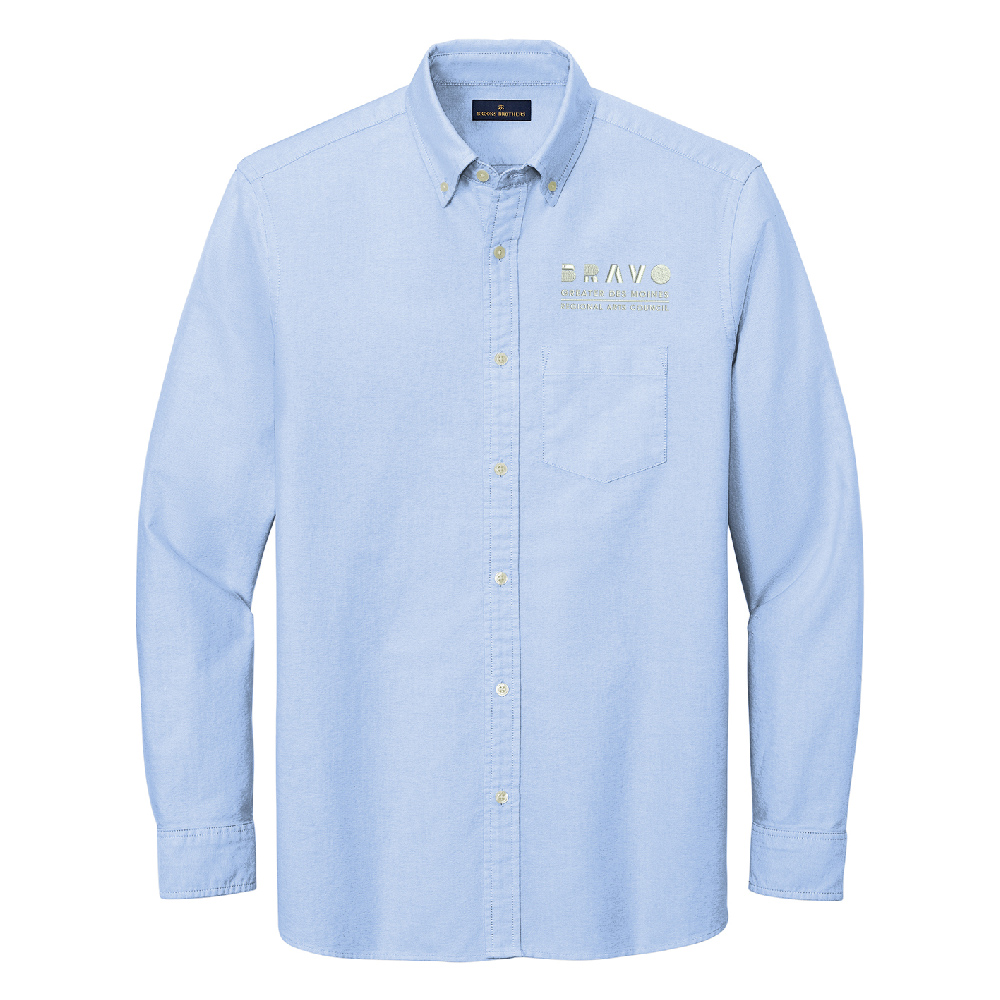Bravo Greater Des Moines Brooks Brothers Men Casual Oxford Cloth Shirt-Newport Blue