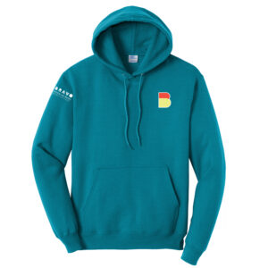Bravo Greater Des Moines Unisex Classic Core weight Cozy Pullover Hooded Sweatshirt-Teal