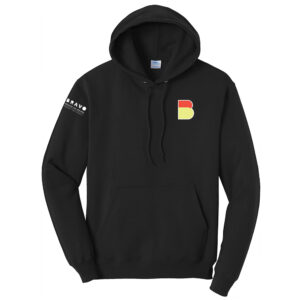 Bravo Greater Des Moines Unisex Fleece Hooded Sweatshirt-Black
