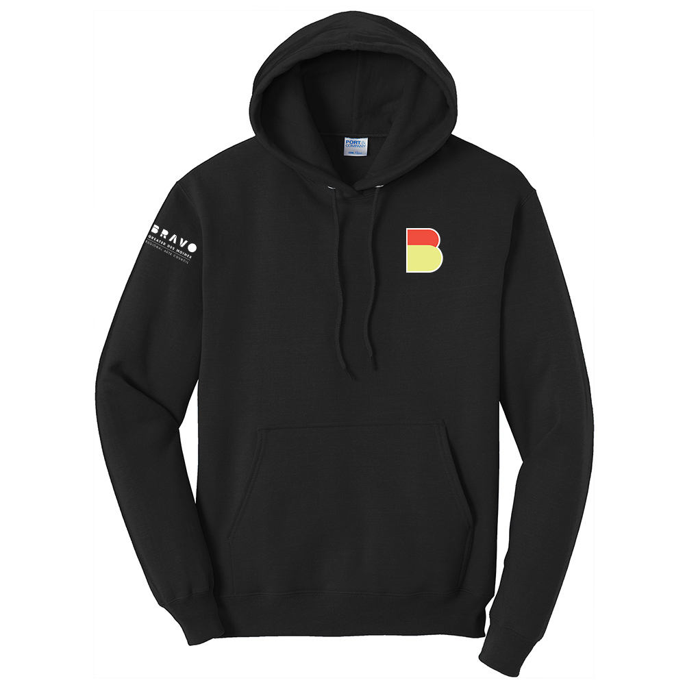 Bravo Greater Des Moines Unisex Fleece Hooded Sweatshirt-Black