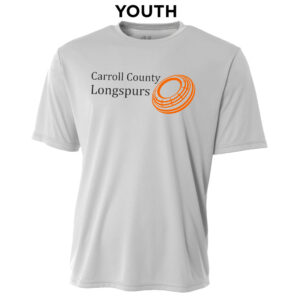 Longspurs Trapshooting YOUTH Cooling Performance Tshirt-Silver