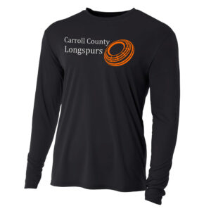 Longspurs Trapshooting Adult Cooling Performance long sleeve Crew Tee-Black