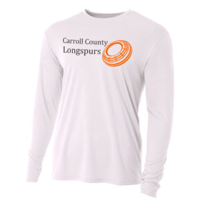 Longspurs Trapshooting Adult Cooling Performance long sleeve Crew Tee-White