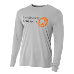 Longspurs Trapshooting Adult Cooling Performance long sleeve Crew Tee-Silver