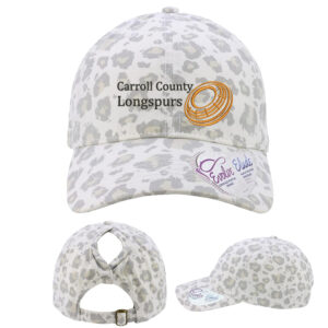 Longspurs Trapshooting Infinity Her Women’s Garment-Washed Fashion Print Cap -Snow Leopard