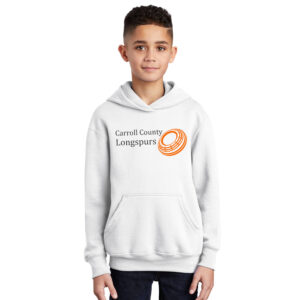 Longspurs Trapshooting Youth Hooded Sweatshirt-White