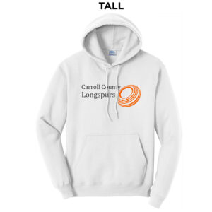 Longspurs Trapshooting Tall Fleece Hooded Sweatshirt-White