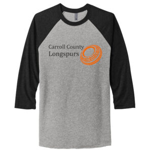 Longspurs Trapshooting Rah Rah Next Level Tr-Blend Baseball Raglan Tee Unisex-Vintage black/Heather Grey