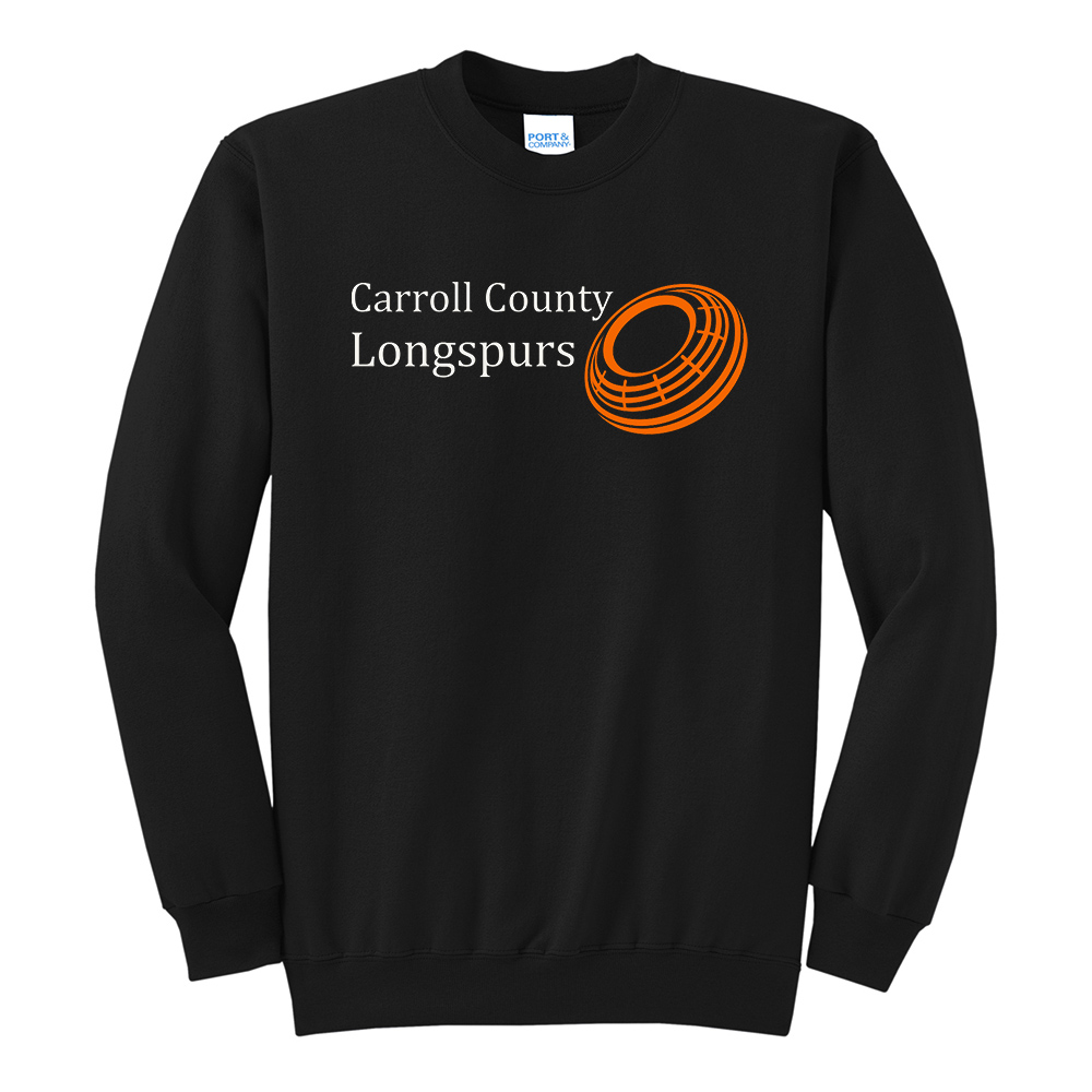 Longspurs Trapshooting Unisex Core Fleece Crewneck Sweatshirt-Black