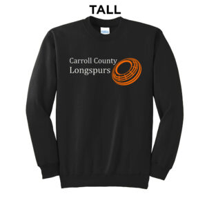 Longspurs Trapshooting Tall Fleece Crewneck Sweatshirt-Black