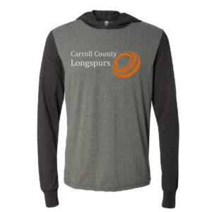 Longspurs Trapshooting Unisex 4.2 Oz. Long-Sleeve Jersey Hoodie-Heather Dark Grey (L, XL)