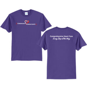 Cardiology Consultants Unisex Short Sleeve Tee-Purple