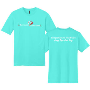 Cardiology Consultants Unisex Premium Short Sleeve Tee-Aqua