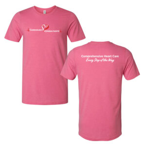 Cardiology Consultants Unisex Premium Short Sleeve Tee-Heather Charity Pink